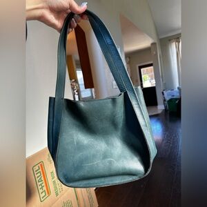 The Sydney Colorblock Shoulder Bag In Mineral Blue